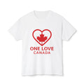 Love Canada Unisex T-shirt, Canadian Pride Tee, Heart Maple Leaf Shirt - OneLoveCanada