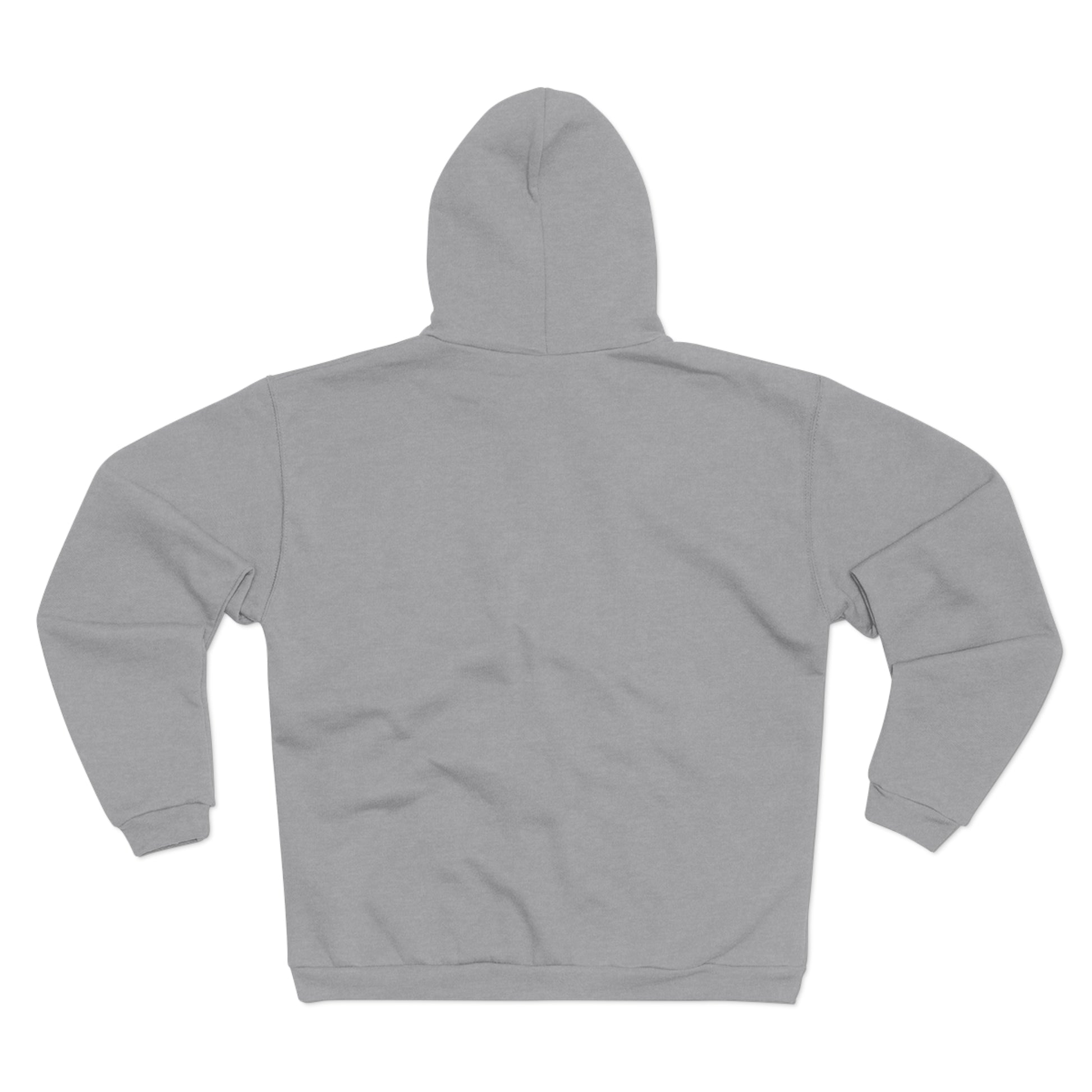 Cozy Unisex Hooded Zip Sweatshirt with Bold Graphic Design - OneLoveCanada