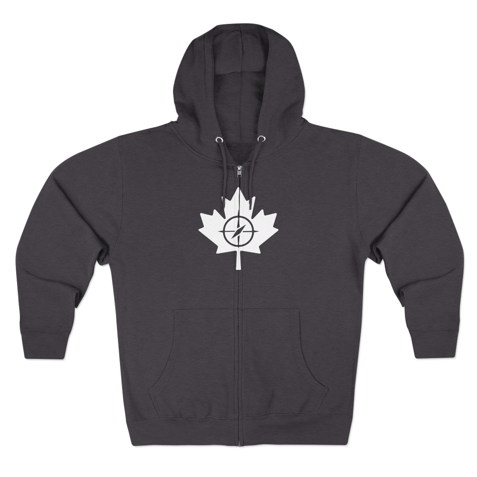 Cozy Canada Maple Leaf Zip Hoodie, Unisex Hoodie for Casual - OneLoveCanada