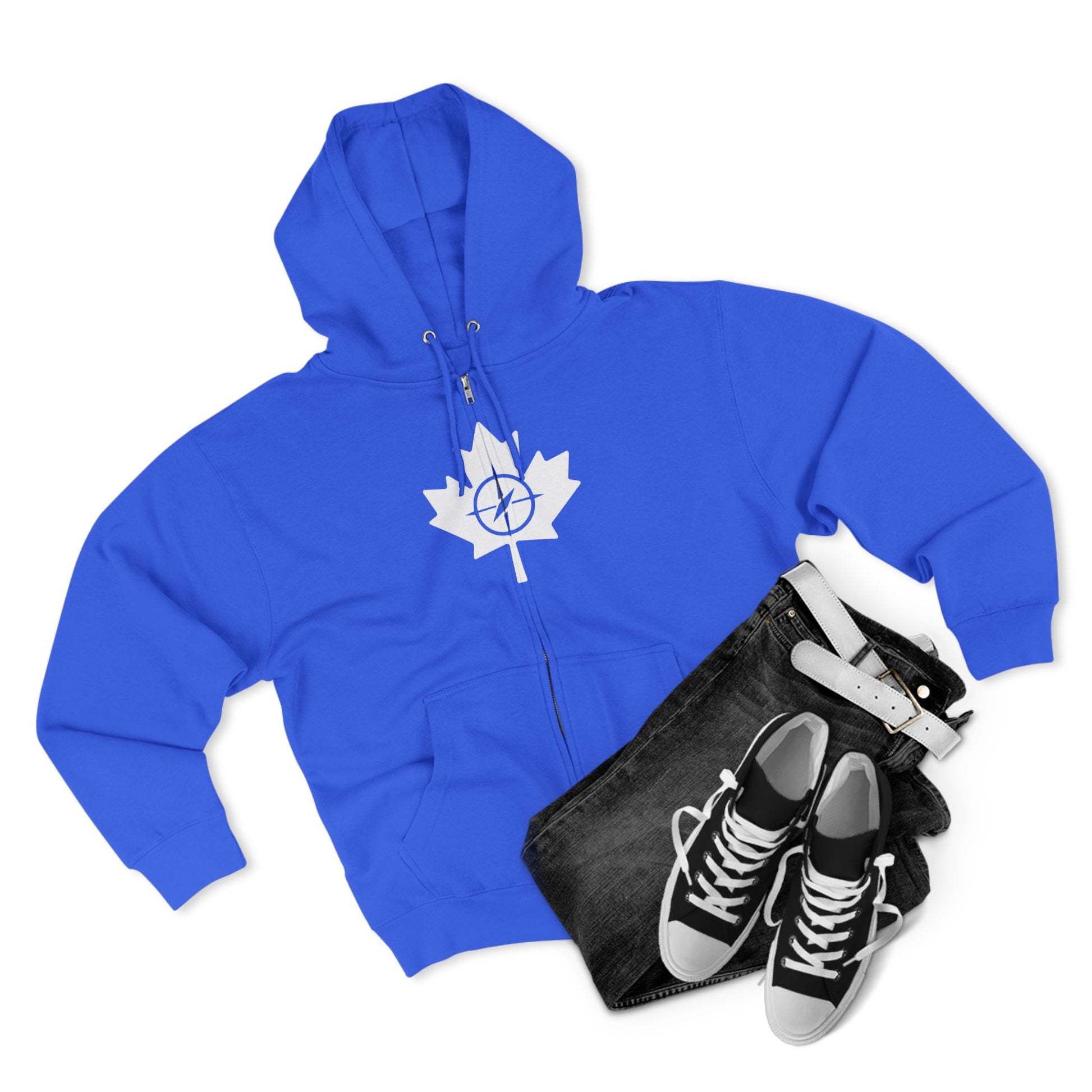 Cozy Canada Maple Leaf Zip Hoodie, Unisex Hoodie for Casual - OneLoveCanada