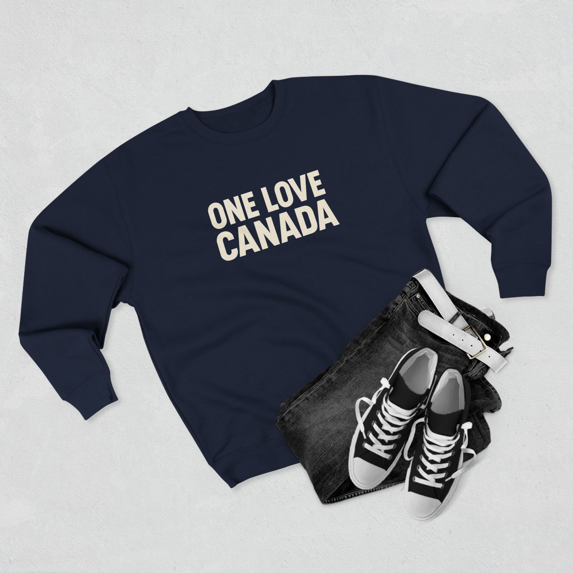 Unisex Crewneck Sweatshirt - One Love Canada, Cozy Canadian Apparel - OneLoveCanada