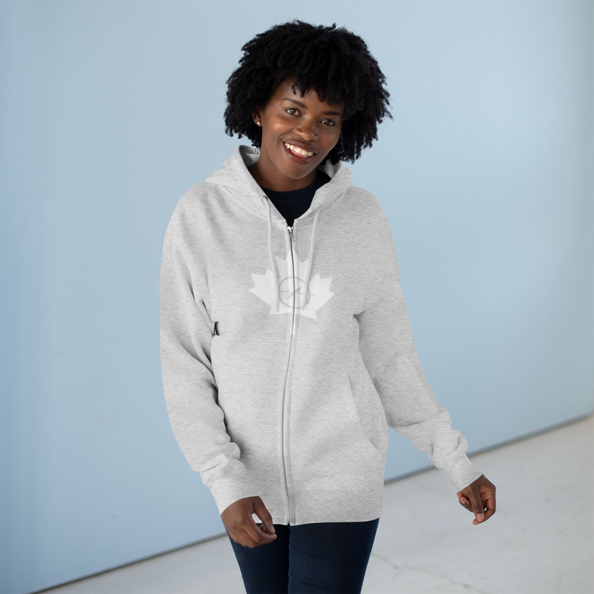 Cozy Canada Maple Leaf Zip Hoodie, Unisex Hoodie for Casual - OneLoveCanada