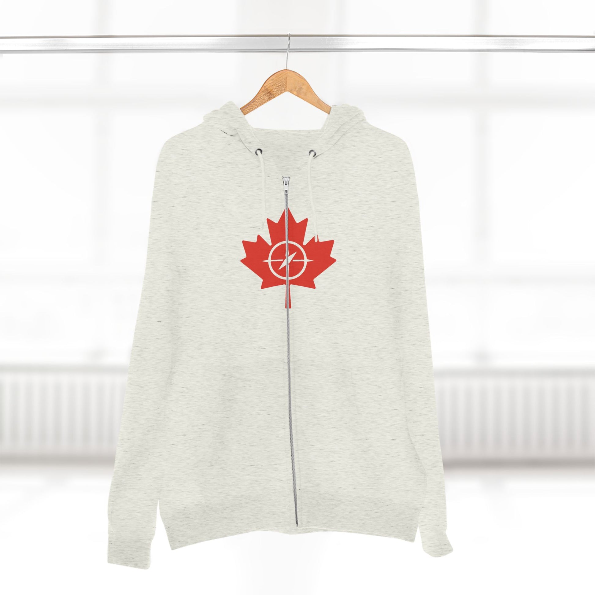 Cozy Canada Maple Leaf Zip Hoodie, Unisex Hoodie for Casual - OneLoveCanada