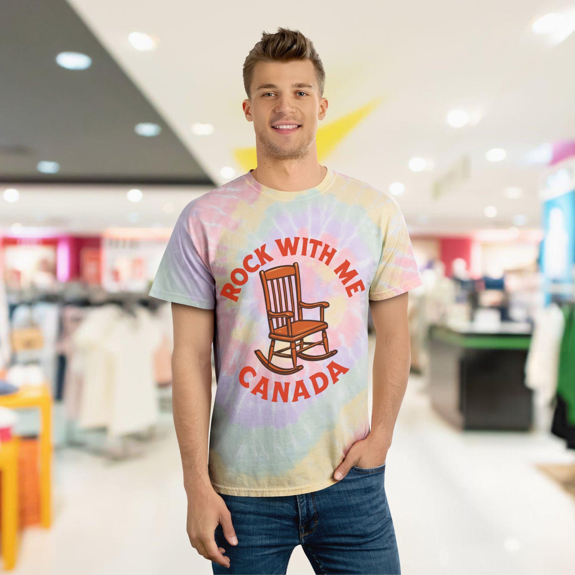 Spiral Tie-Dye Tee: Rock With Me Canada, Boho T-Shirt - OneLoveCanada