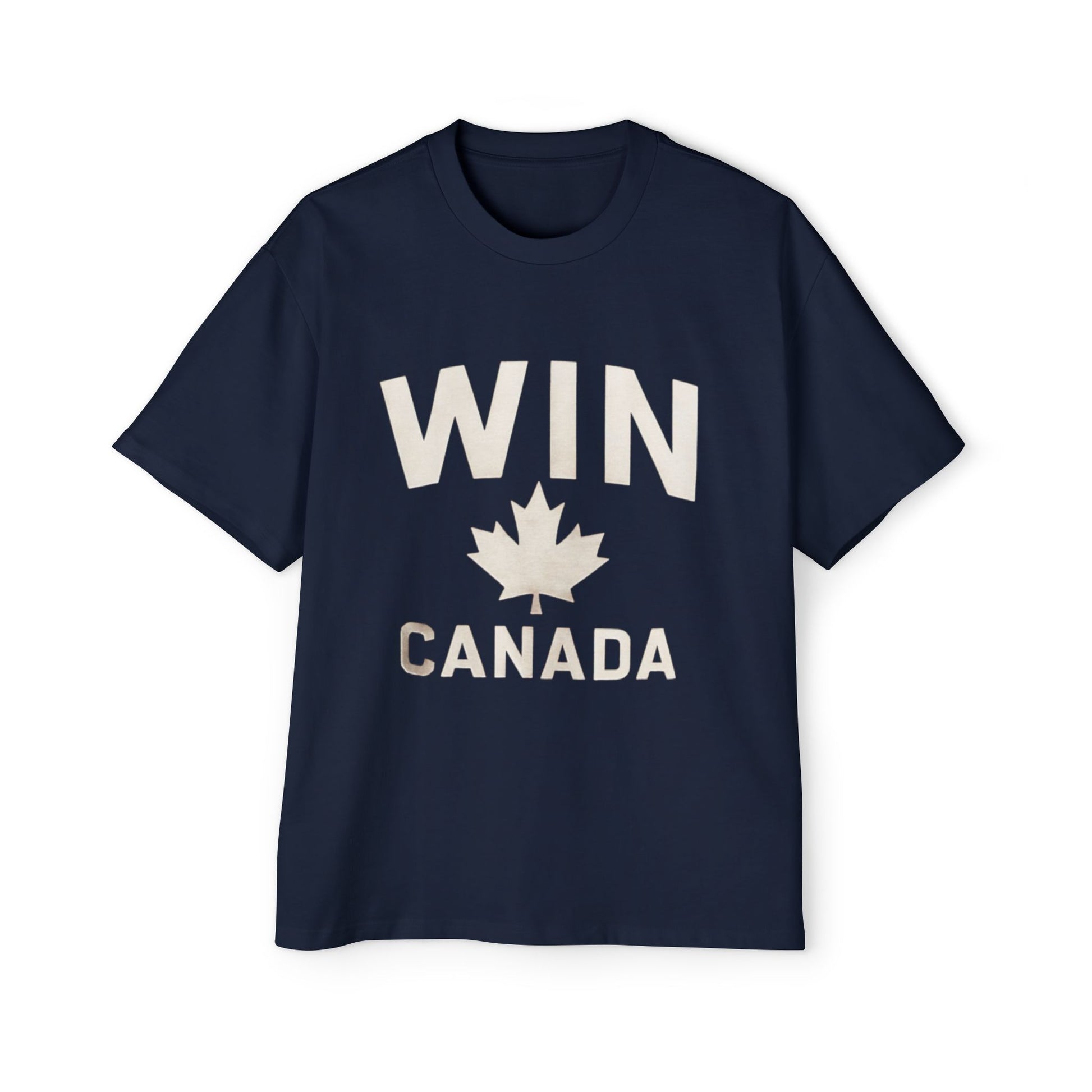 Men's Heavy Oversized Tee: WIN CANADA Graphic T-Shirt - OneLoveCanada