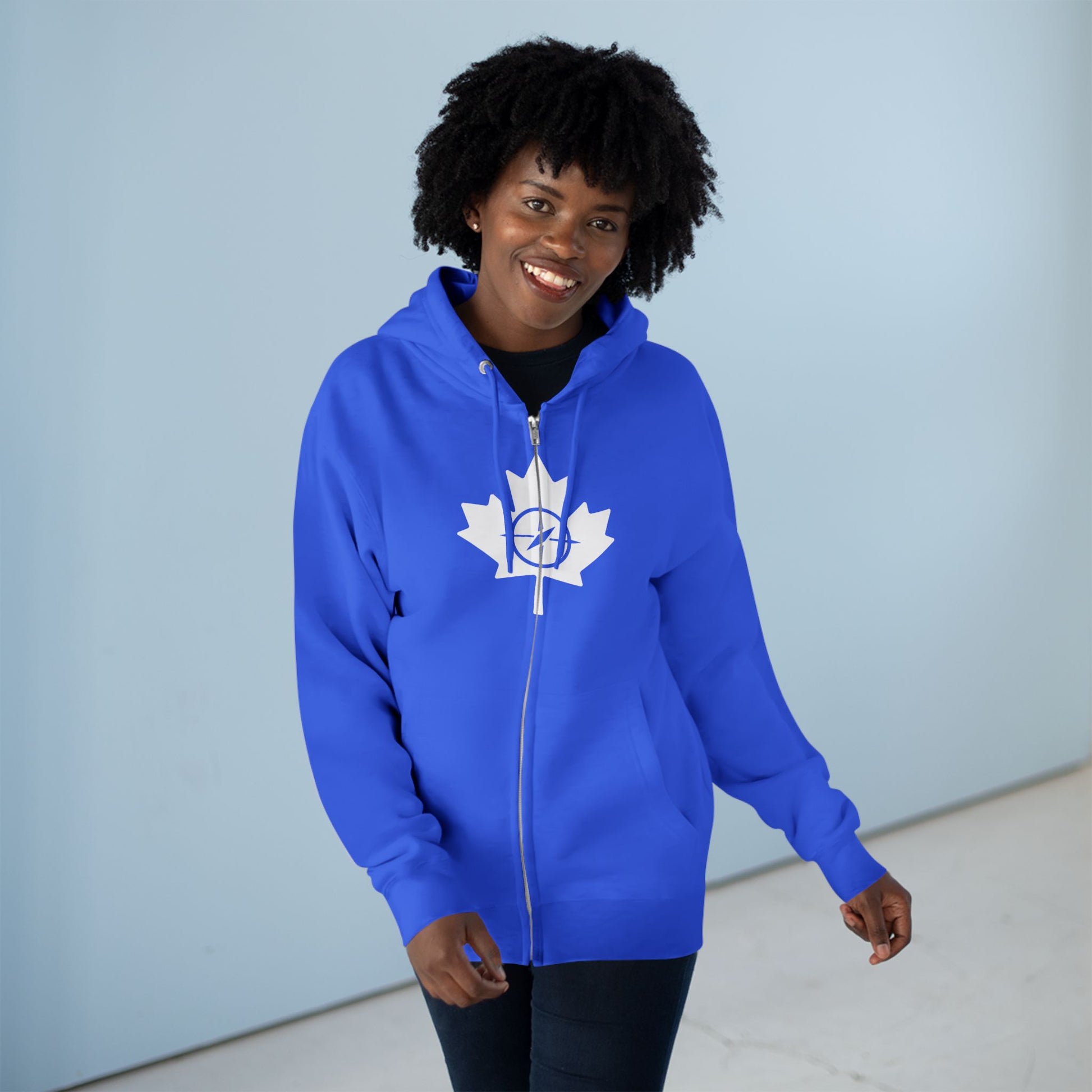 Cozy Canada Maple Leaf Zip Hoodie, Unisex Hoodie for Casual - OneLoveCanada