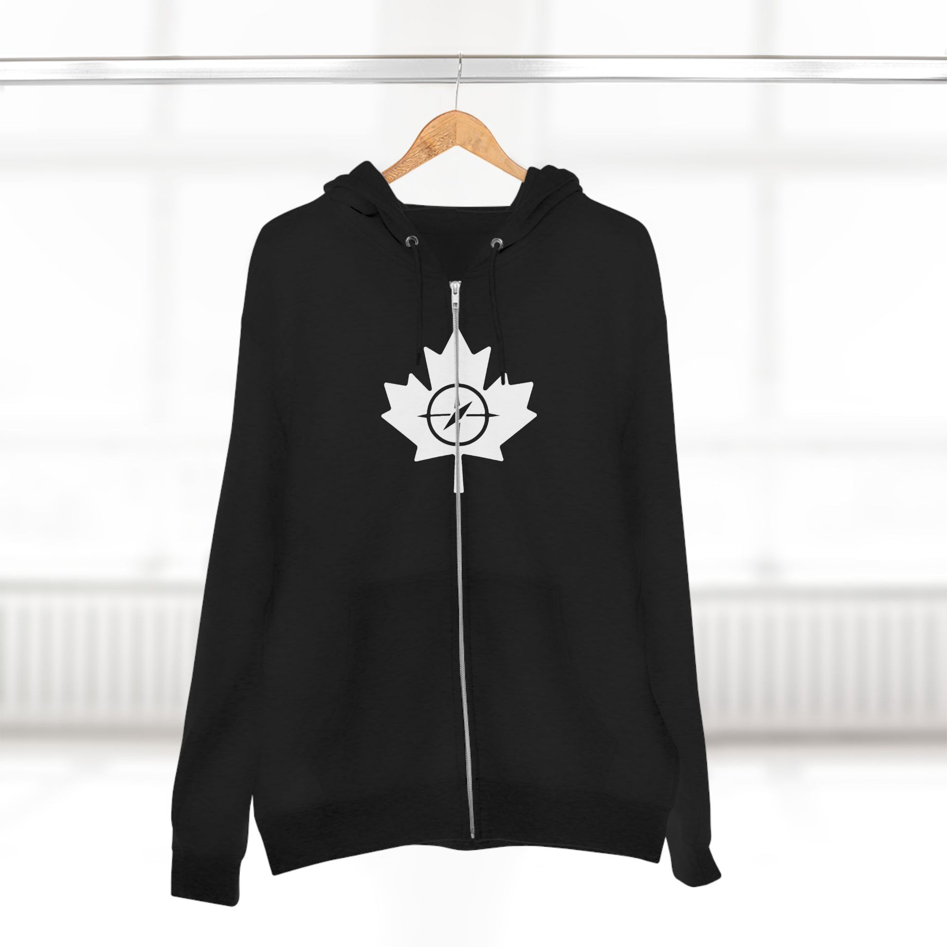 Cozy Canada Maple Leaf Zip Hoodie, Unisex Hoodie for Casual - OneLoveCanada