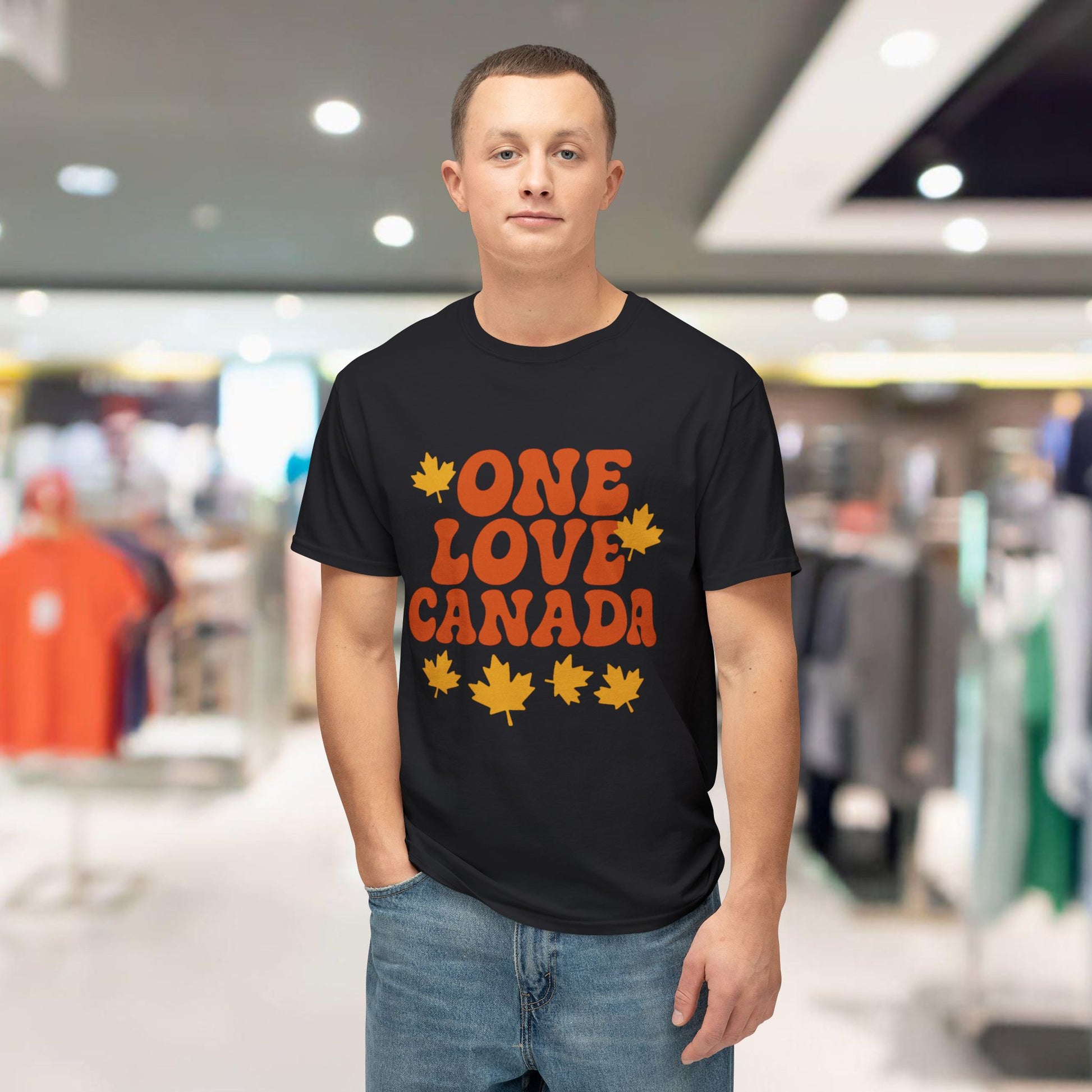 Love Canada Unisex T-shirt, Canadian Pride Tee, Heart Maple Leaf Shirt - OneLoveCanada