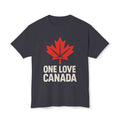 Love Canada Unisex T-shirt, Canadian Pride Tee, Heart Maple Leaf Shirt - OneLoveCanada