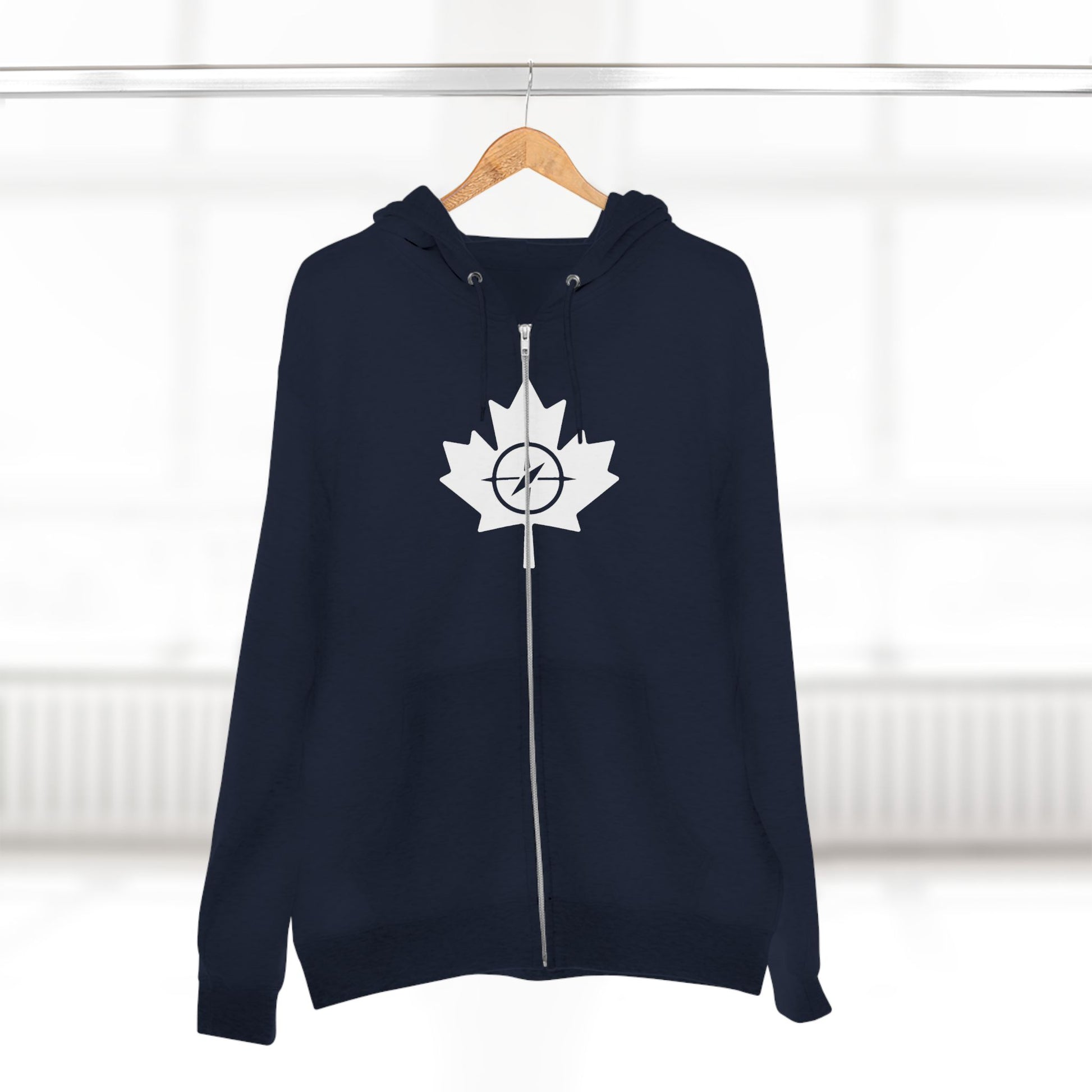 Cozy Canada Maple Leaf Zip Hoodie, Unisex Hoodie for Casual - OneLoveCanada