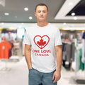 Love Canada Unisex T-shirt, Canadian Pride Tee, Heart Maple Leaf Shirt - OneLoveCanada