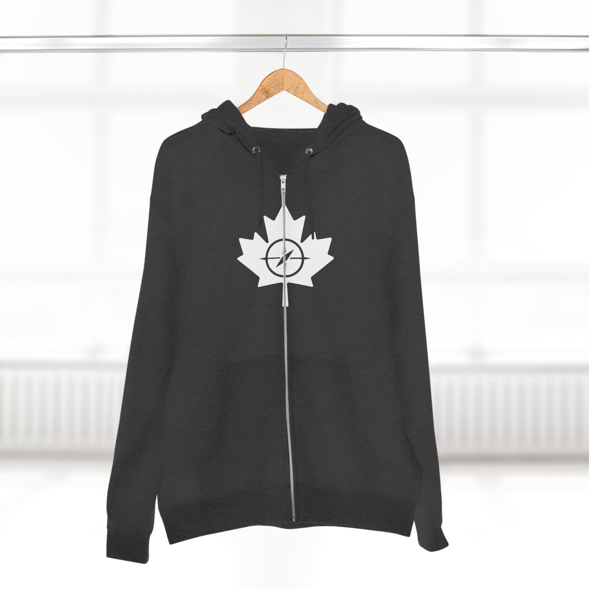 Cozy Canada Maple Leaf Zip Hoodie, Unisex Hoodie for Casual - OneLoveCanada