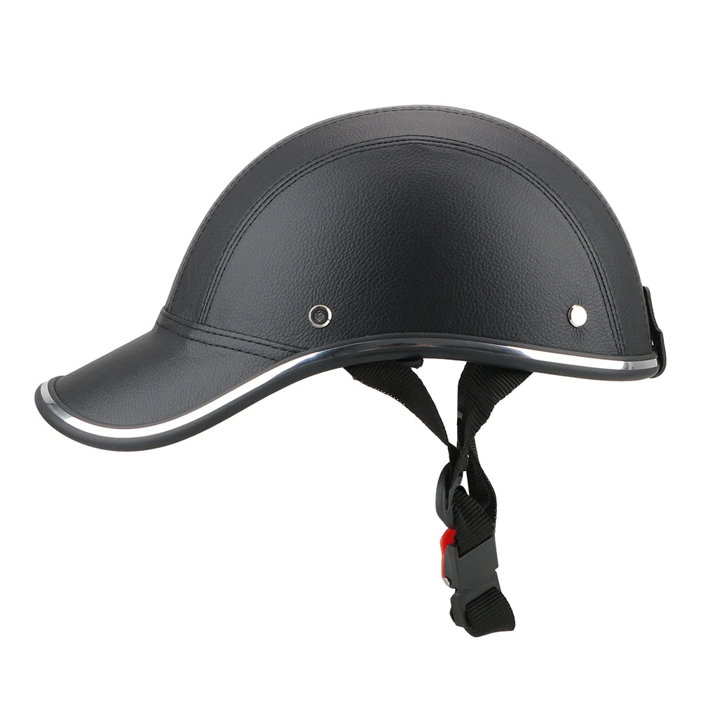 Baseball Cap Style Safety Hard Hat For Cafe Racer Chopper Scooter Motorcycle Half Helmet