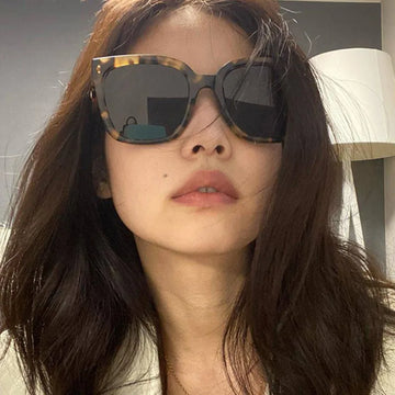 2021 Retro Oversized Sunglasses Men Women Trendy Black Sunglass Vintage Square Sun Glasses Driver Goggles Uv400 Eyeglasses Lady