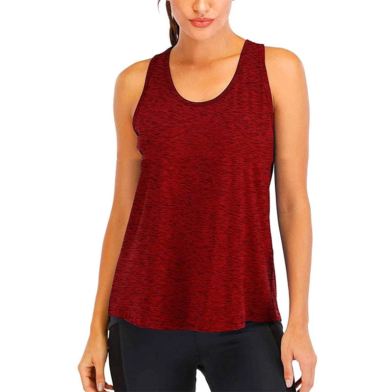 Yoga Shirt Female New Style T-Shirt Loose Fitness Tops Vest Women Sleeveless Sport Tee Quick-Drying Gym Running Workout Blouse - OneLoveCanada