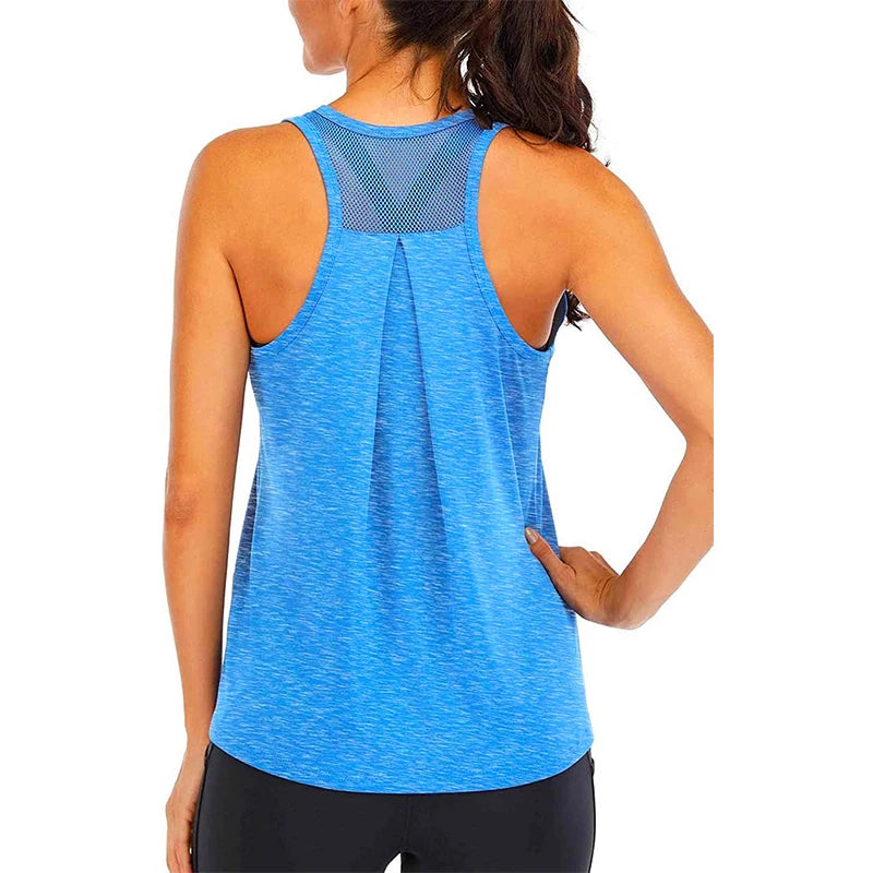 Yoga Shirt Female New Style T-Shirt Loose Fitness Tops Vest Women Sleeveless Sport Tee Quick-Drying Gym Running Workout Blouse - OneLoveCanada