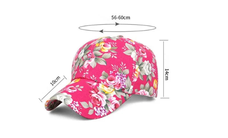Women's Hat Baseball Cap Sun Shade Fashion Ladies Sunscreen Floral Mesh Peaked Caps Flower Tide Hat Sun Hat Casual Wild Dropship