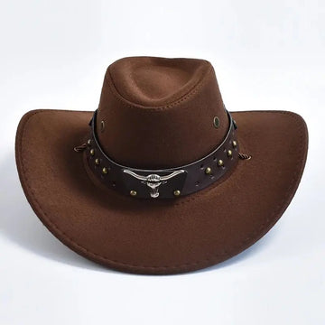 2025 Western Cowboy Hat for Men Women Classic Fedora Hat with Buckle Belt