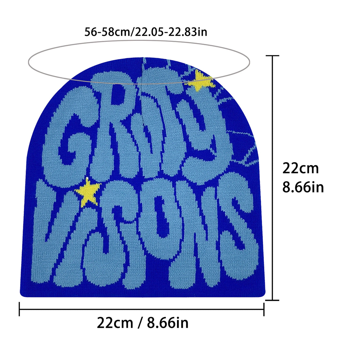 1PCS European and American popular acrylic material GR letter jacquard outdoor fashion knitted hat for men and women beanie hat