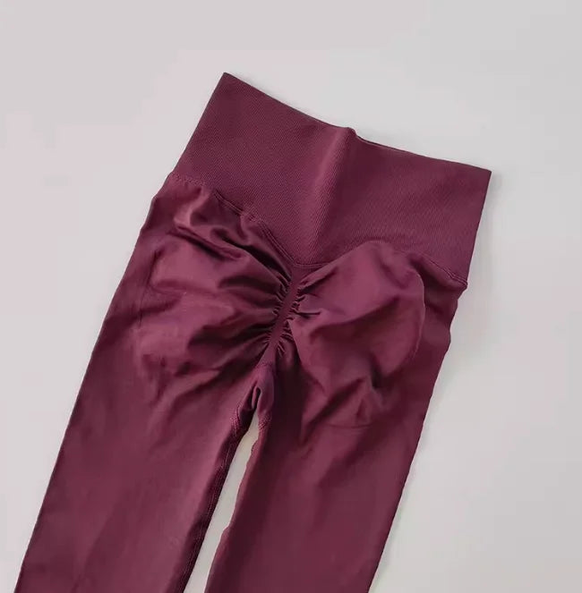 Seamless Sport Yoga High Waist Pants Leggings Sport See Through Yoga Gym Running Quick Dry Pants Scrunch Butt Pants - OneLoveCanada