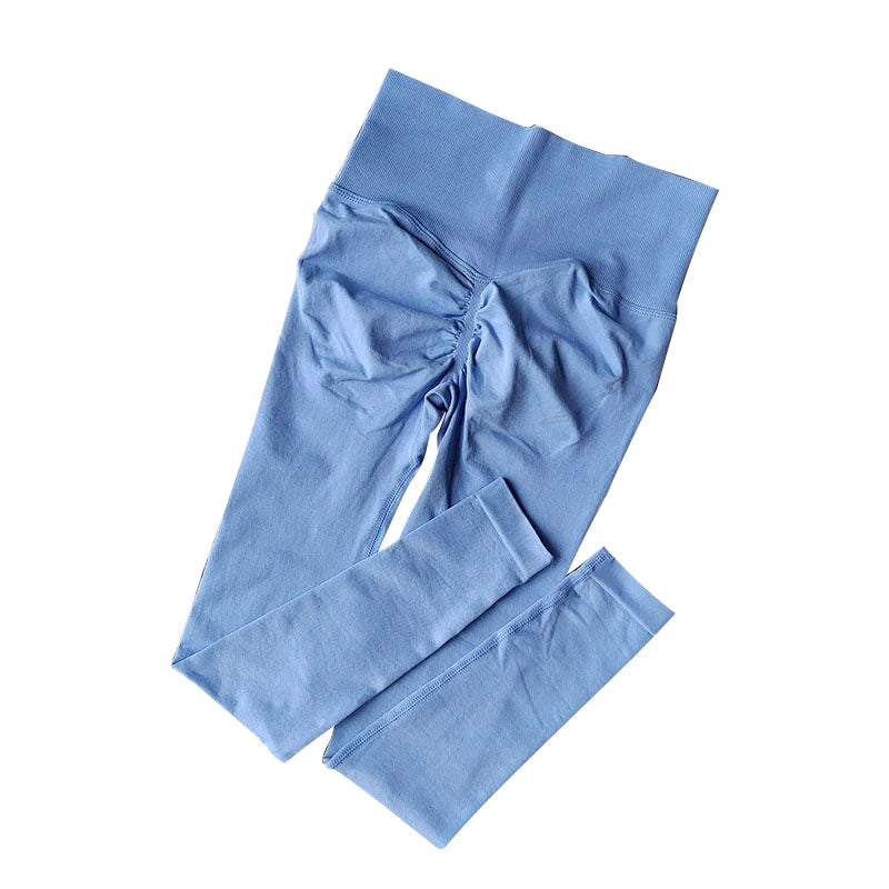 Seamless Sport Yoga High Waist Pants Leggings Sport See Through Yoga Gym Running Quick Dry Pants Scrunch Butt Pants - OneLoveCanada