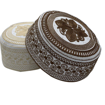 Cotton Embroidery Men's Muslim Hat Islam Ramadan Prayer Hats Arabia Men Headscarf Clothing Topkippot Turban Middle East Cap