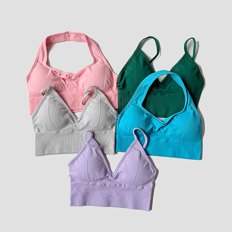 WAREBALL Women's Sports Bra Yoga Basic Seamless Fashion Casual Daily Comfortable Casual Wear Solid Color Bra