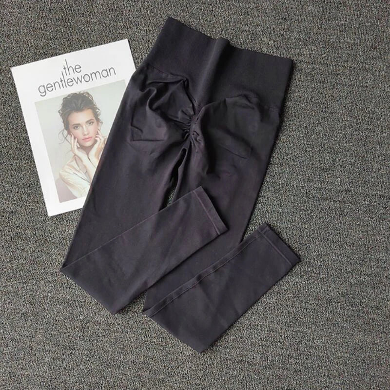 Seamless Sport Yoga High Waist Pants Leggings Sport See Through Yoga Gym Running Quick Dry Pants Scrunch Butt Pants - OneLoveCanada