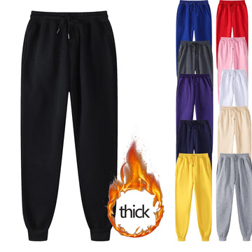 Men's Fleece Pants Sweatpants Joggers Winter Pants Trousers Side Pockets Elastic Waist Fleece Comfort Warm Daily Casual Unisex