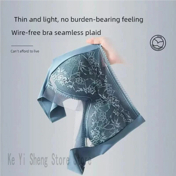 Lace, seamless, large-sized underwear, seamless, breathable, thin bra, and beautiful back women's underwear bra
