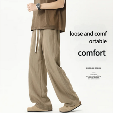 2025 summer new casual versatile pants men's loose comfortable wide-legged pants
