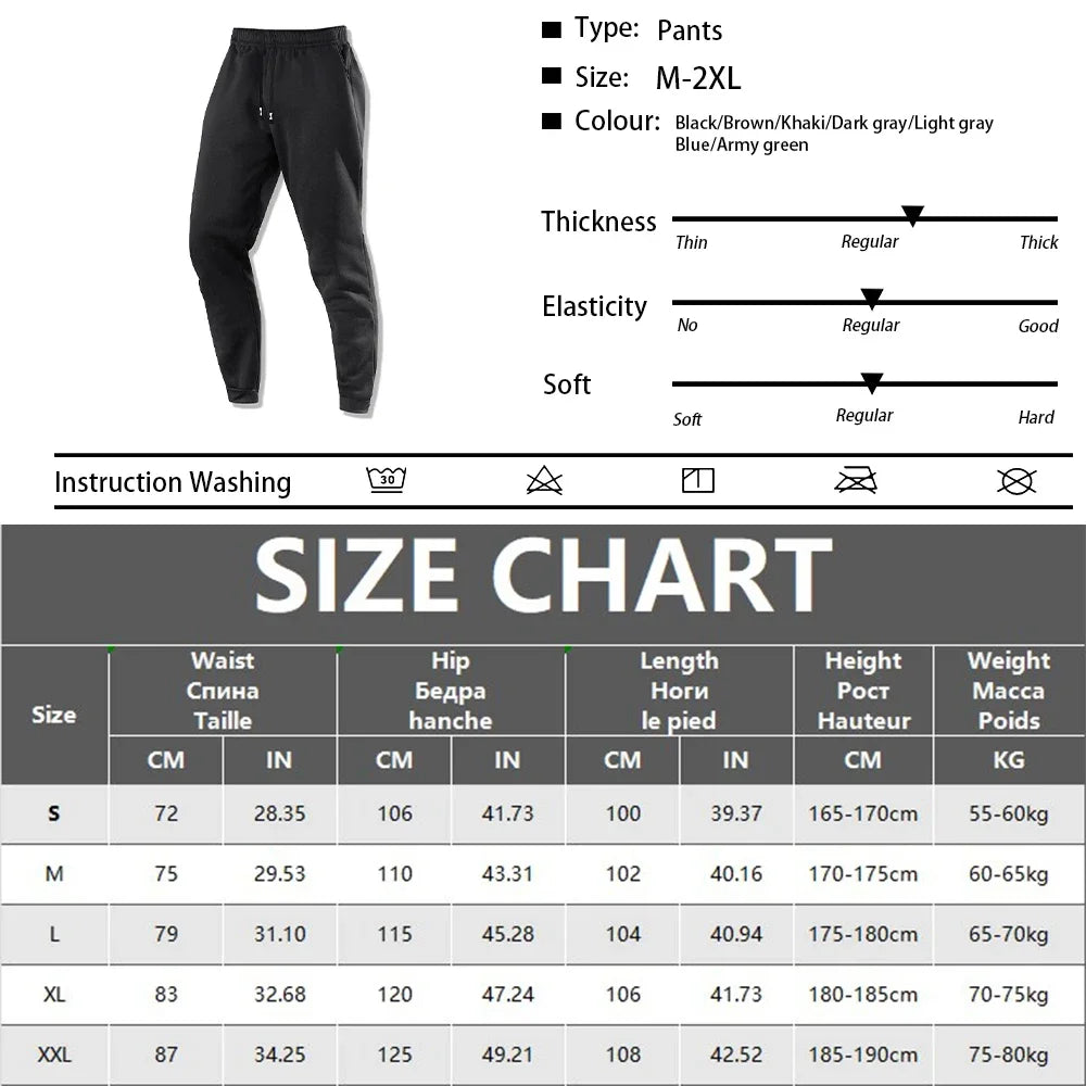 New Sweatpants Men Joggers Track Pants Elastic Waist Sport Casual Trousers Baggy Fitness Gym Clothing Long Pants