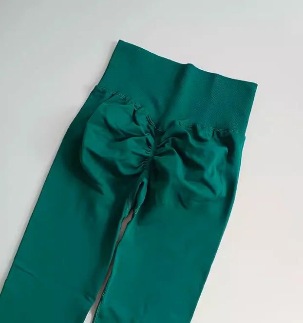 Seamless Sport Yoga High Waist Pants Leggings Sport See Through Yoga Gym Running Quick Dry Pants Scrunch Butt Pants - OneLoveCanada