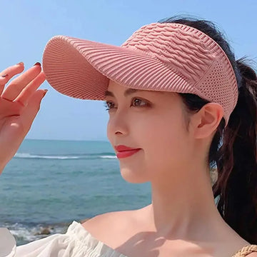 New Women Anti-UV Sun Hats Breathable Adjustable Empty Top Visor Caps for Men Tennis Golf Running Travel Beach Sport Outdoor Hat