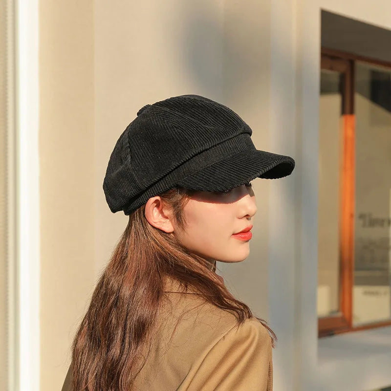 Hats for women retro Korean version of the British octagonal hat four seasons literary leisure beret cap S61 - OneLoveCanada