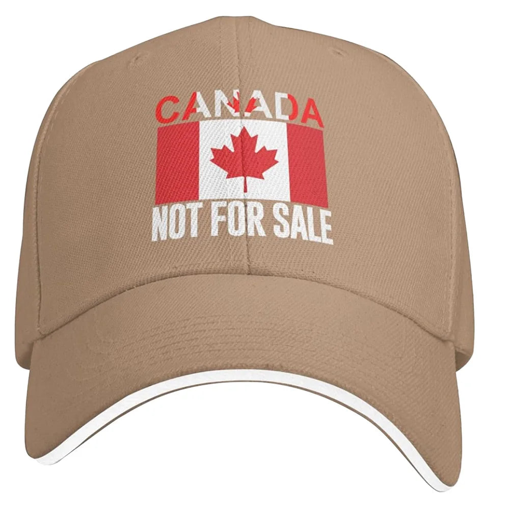 Canada Not For Sale Baseball Cap Adjustable Red Hat with Maple Leaf Embroidery for Outdoor Activities & Casual Wear Snapback Cap - OneLoveCanada