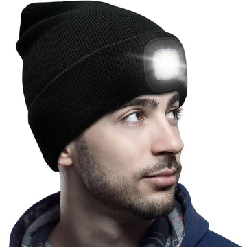 Unisex Beanie with The Light Gifts for Men Dad Father USB Rechargeable Caps