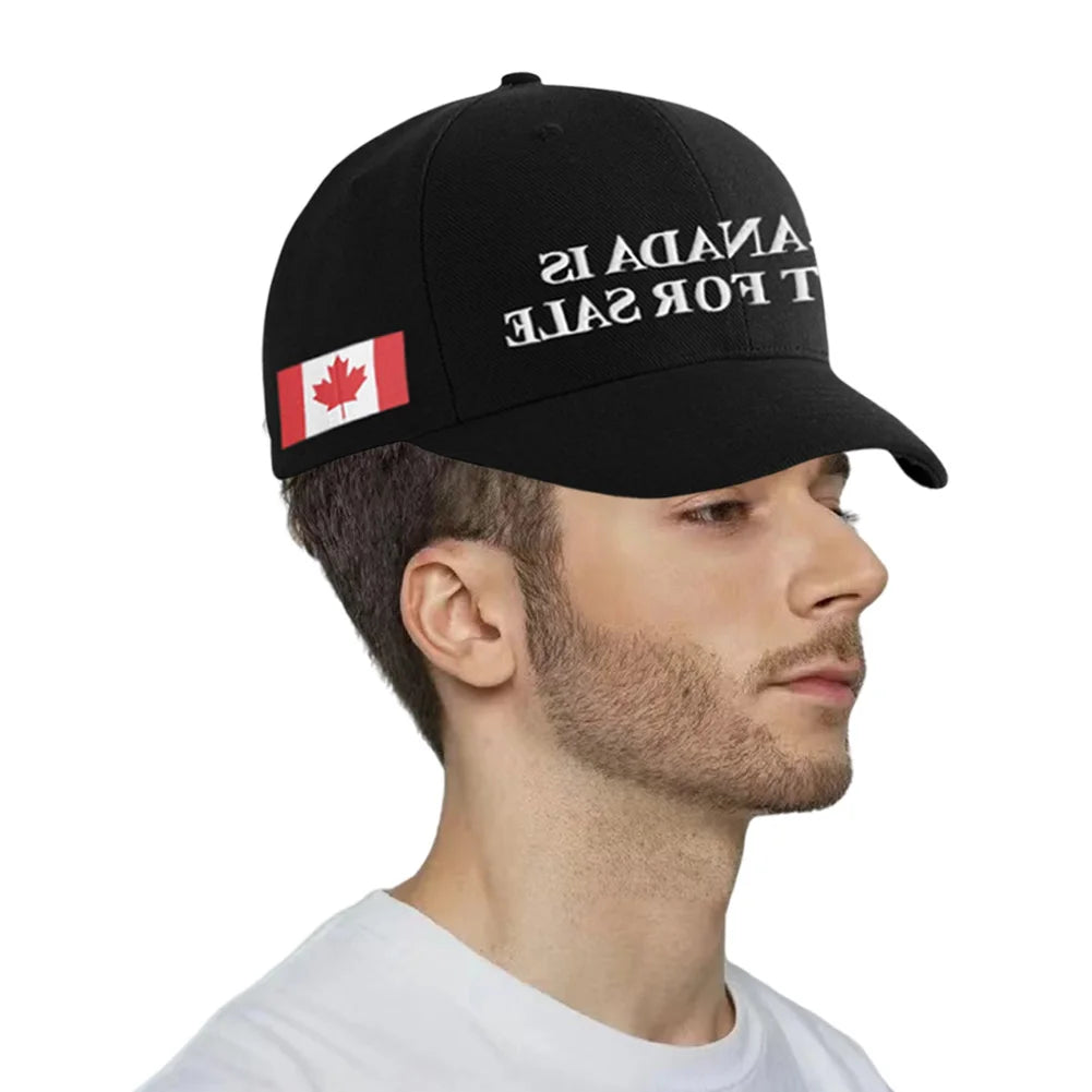 Canada Not For Sale Baseball Cap Adjustable Red Hat with Maple Leaf Embroidery for Outdoor Activities & Casual Wear Snapback Cap - OneLoveCanada