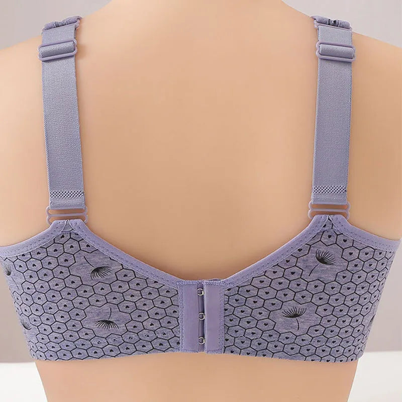 Floral Bras 36-46 B/C Underwear Women's Cotton Brasieres Tops Semaless Wireless Semaless Middle-aged Bra Plus Size Bralette Tops