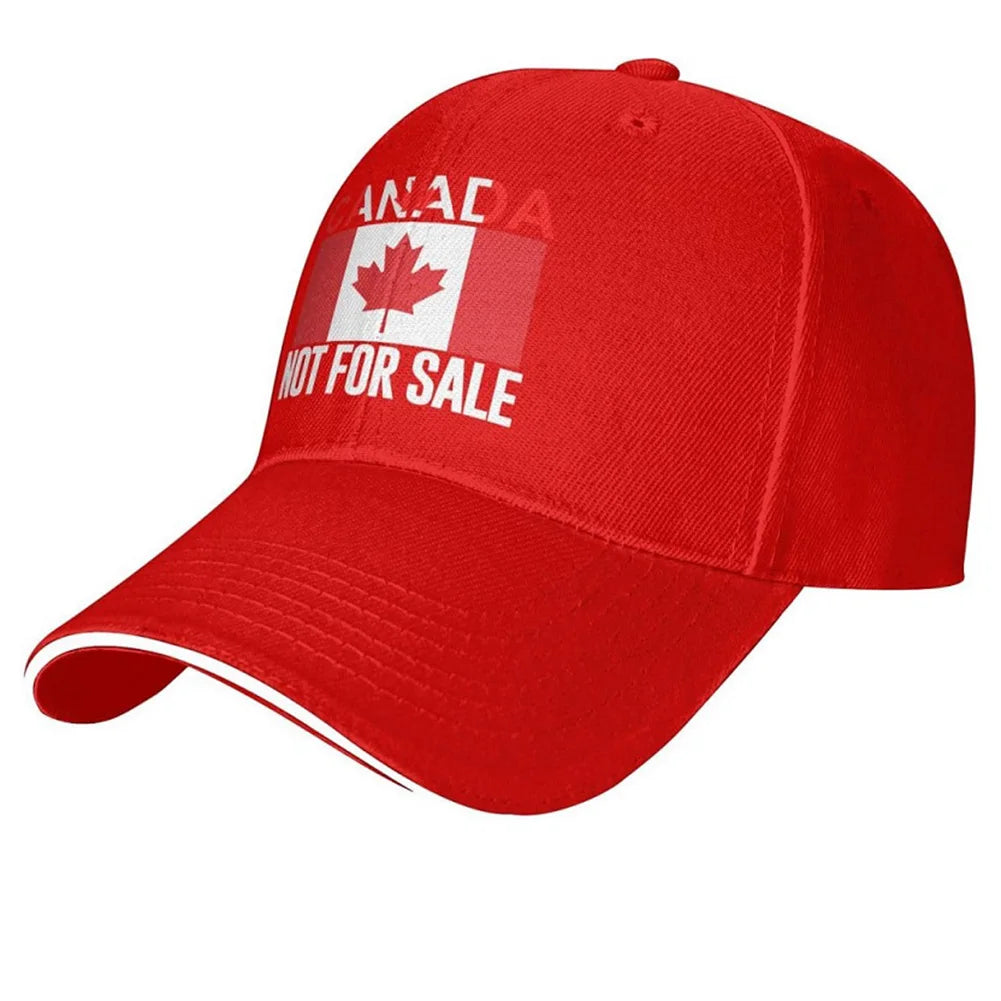 Canada Not For Sale Baseball Cap Adjustable Red Hat with Maple Leaf Embroidery for Outdoor Activities & Casual Wear Snapback Cap - OneLoveCanada