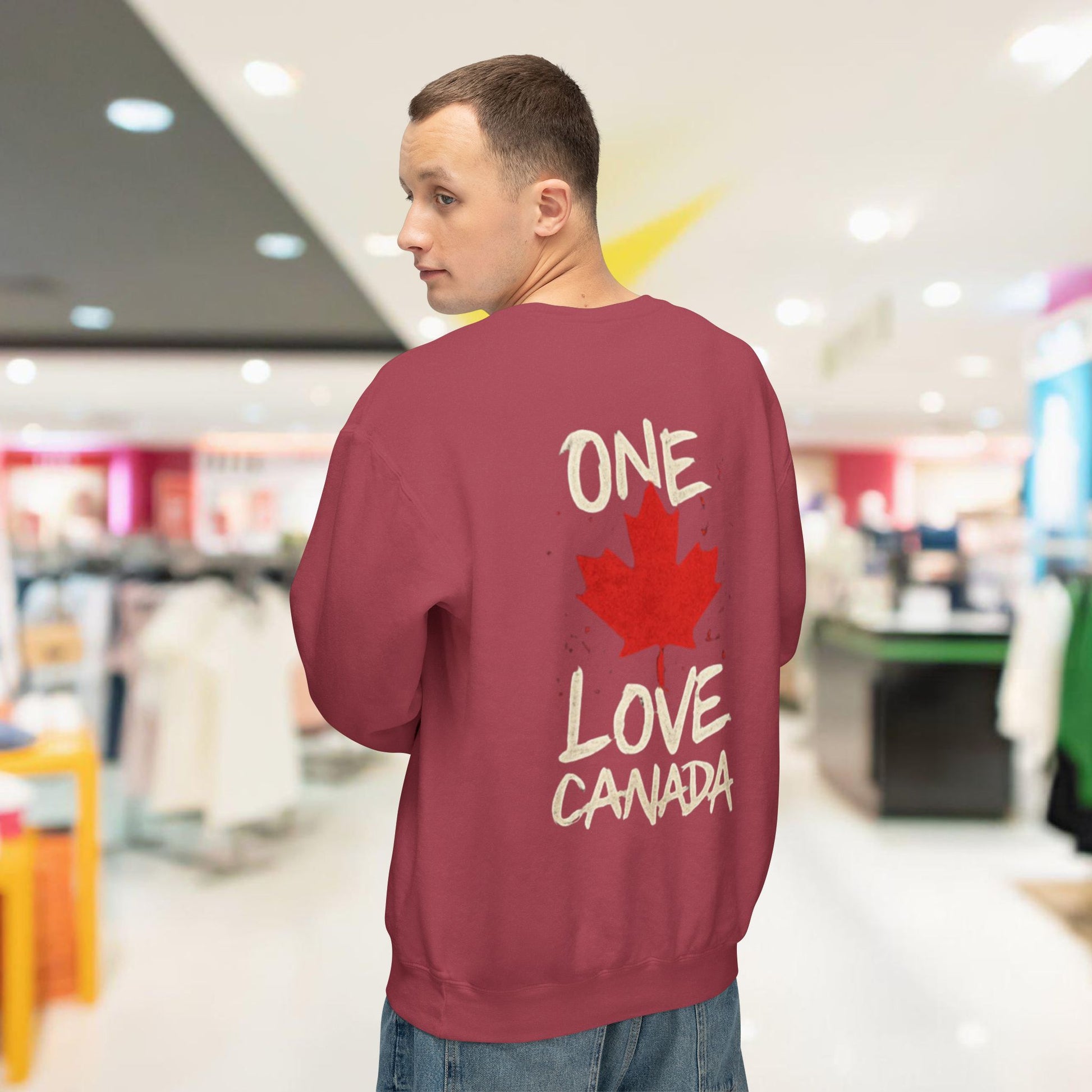 One Love Canada Unisex Lightweight Crewneck Sweatshirt - OneLoveCanada