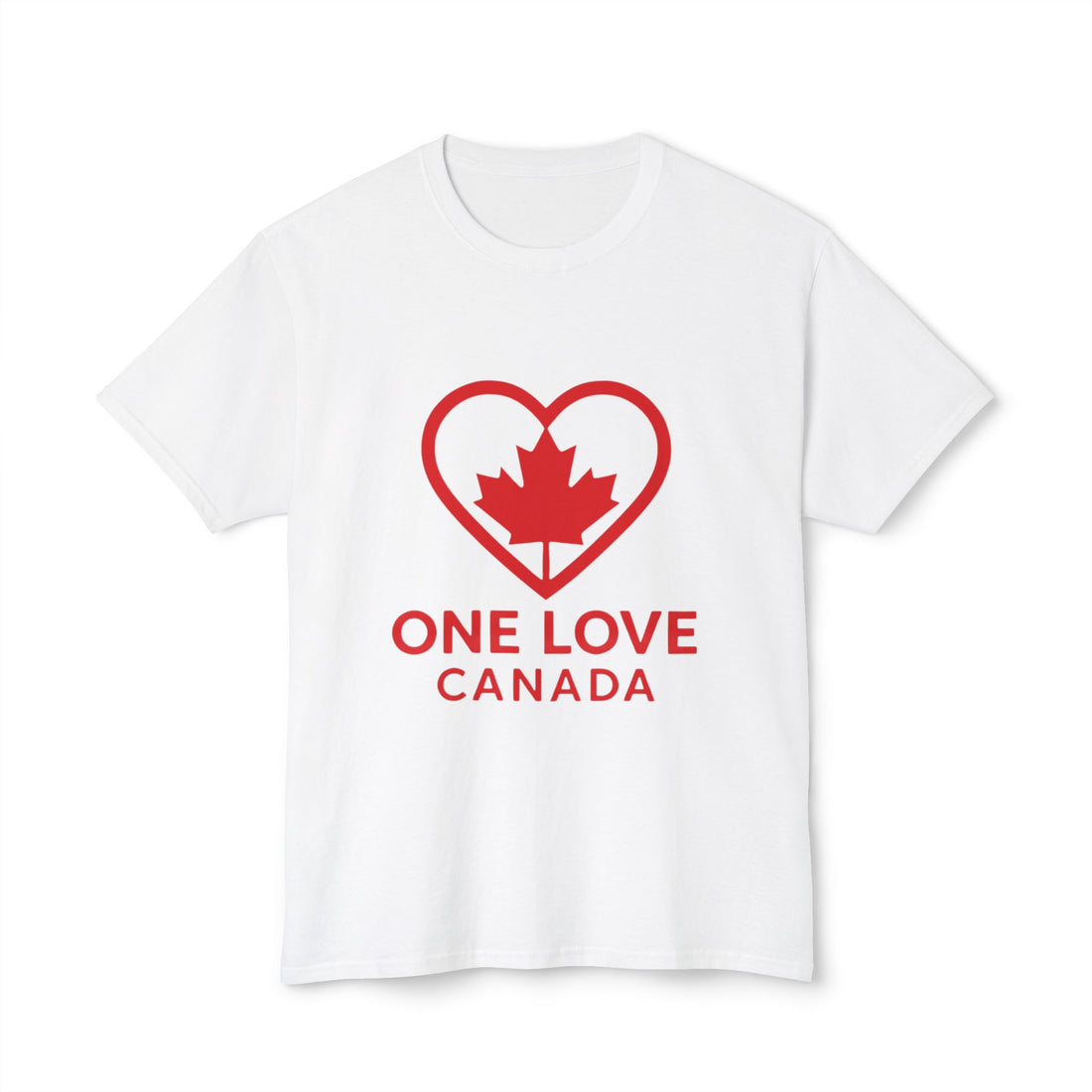 Love Canada Unisex T-shirt, Canadian Pride Tee, Heart Maple Leaf Shirt - OneLoveCanada