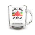 One Love Canada Glass Mug - 10oz, Perfect for Gifts, Canada Day - OneLoveCanada