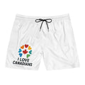 Men's AOP Swim Shorts, I Love Canadians Beachwear - OneLoveCanada