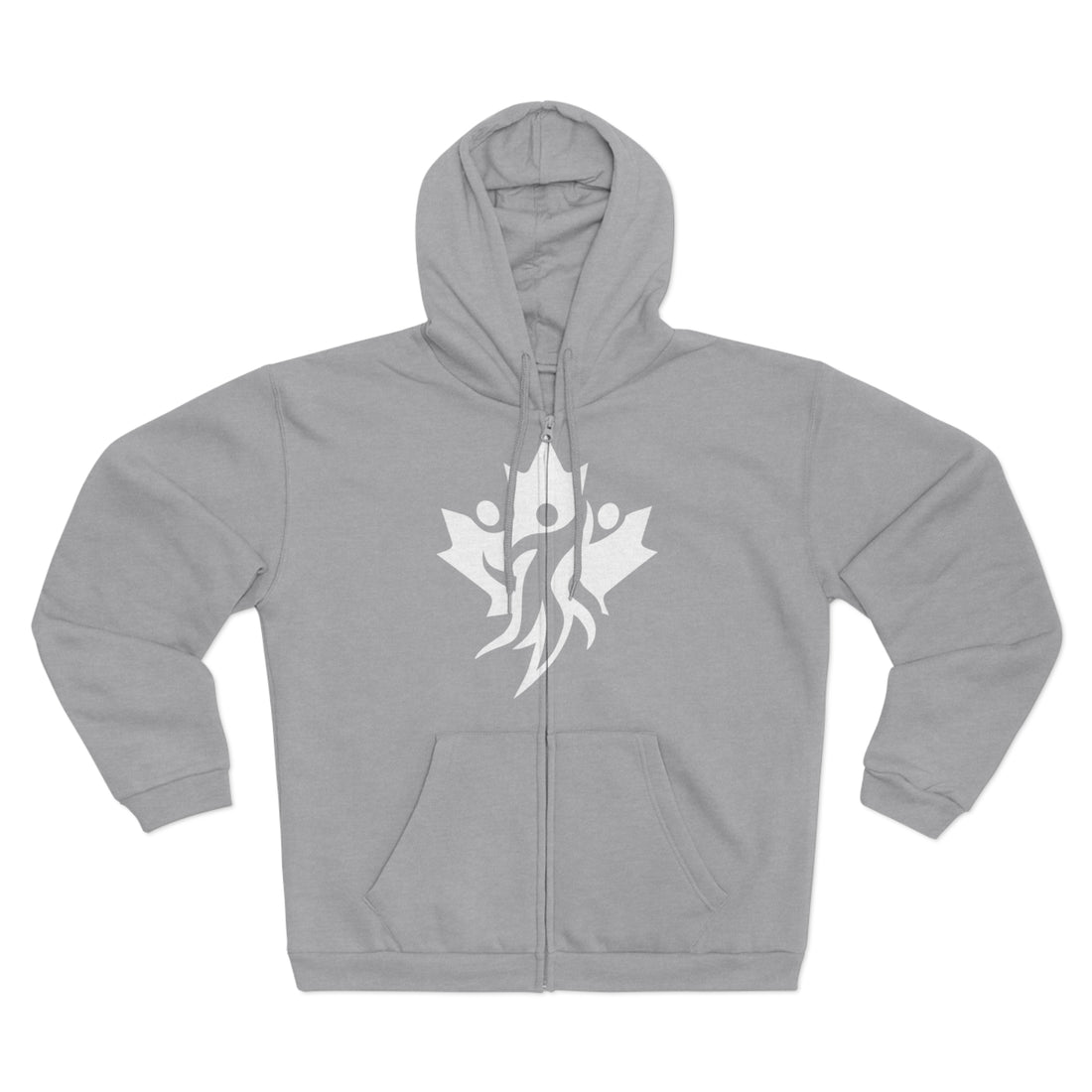 Cozy Unisex Hooded Zip Sweatshirt with Bold Graphic Design - OneLoveCanada