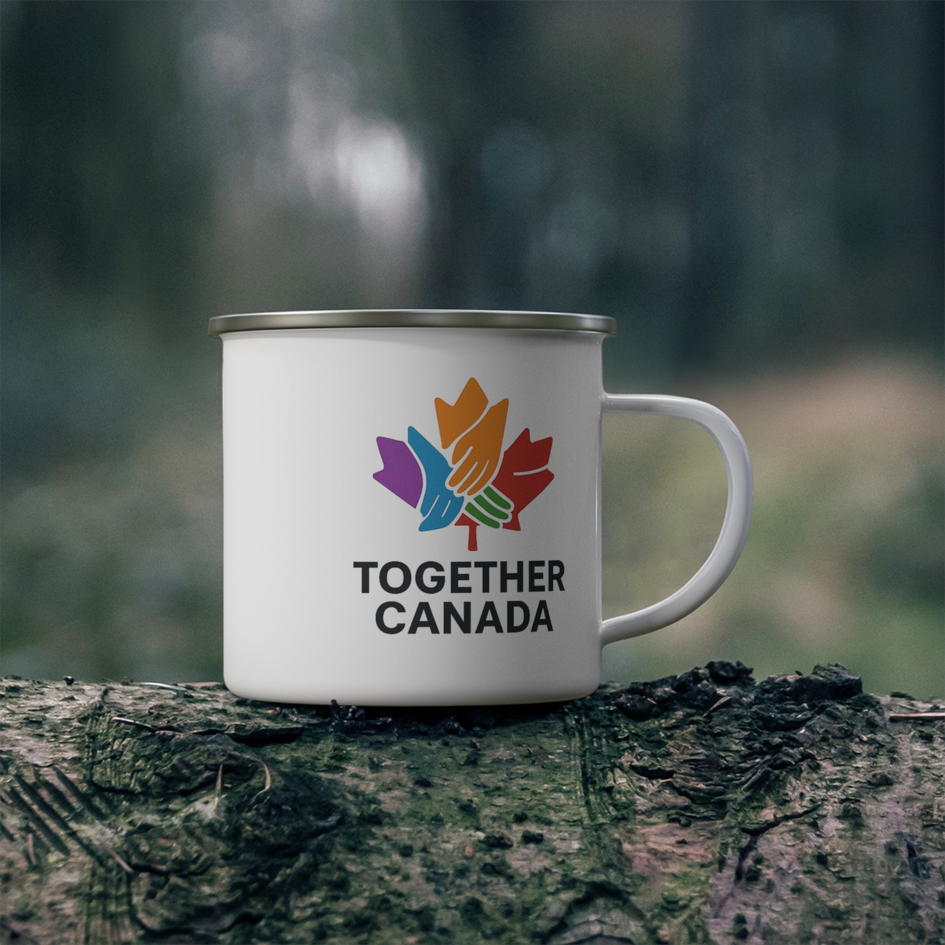 Adventure Awaits Enamel Camping Mug - Stylish Outdoors Coffee Cup - OneLoveCanada