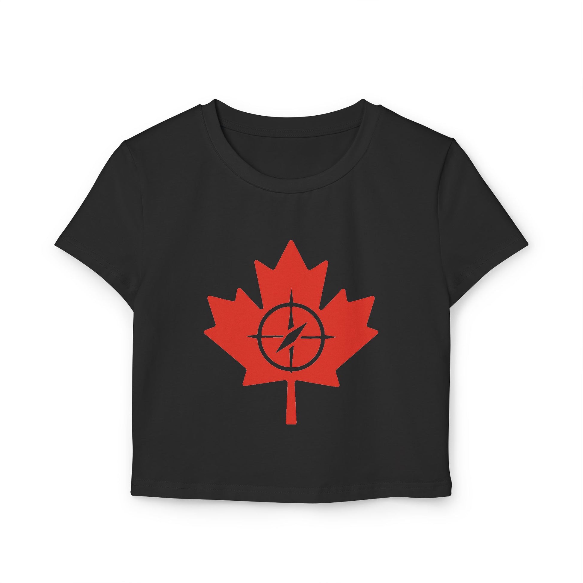 Canada Maple Leaf Women's Baby Tee - Casual T-Shirt - OneLoveCanada