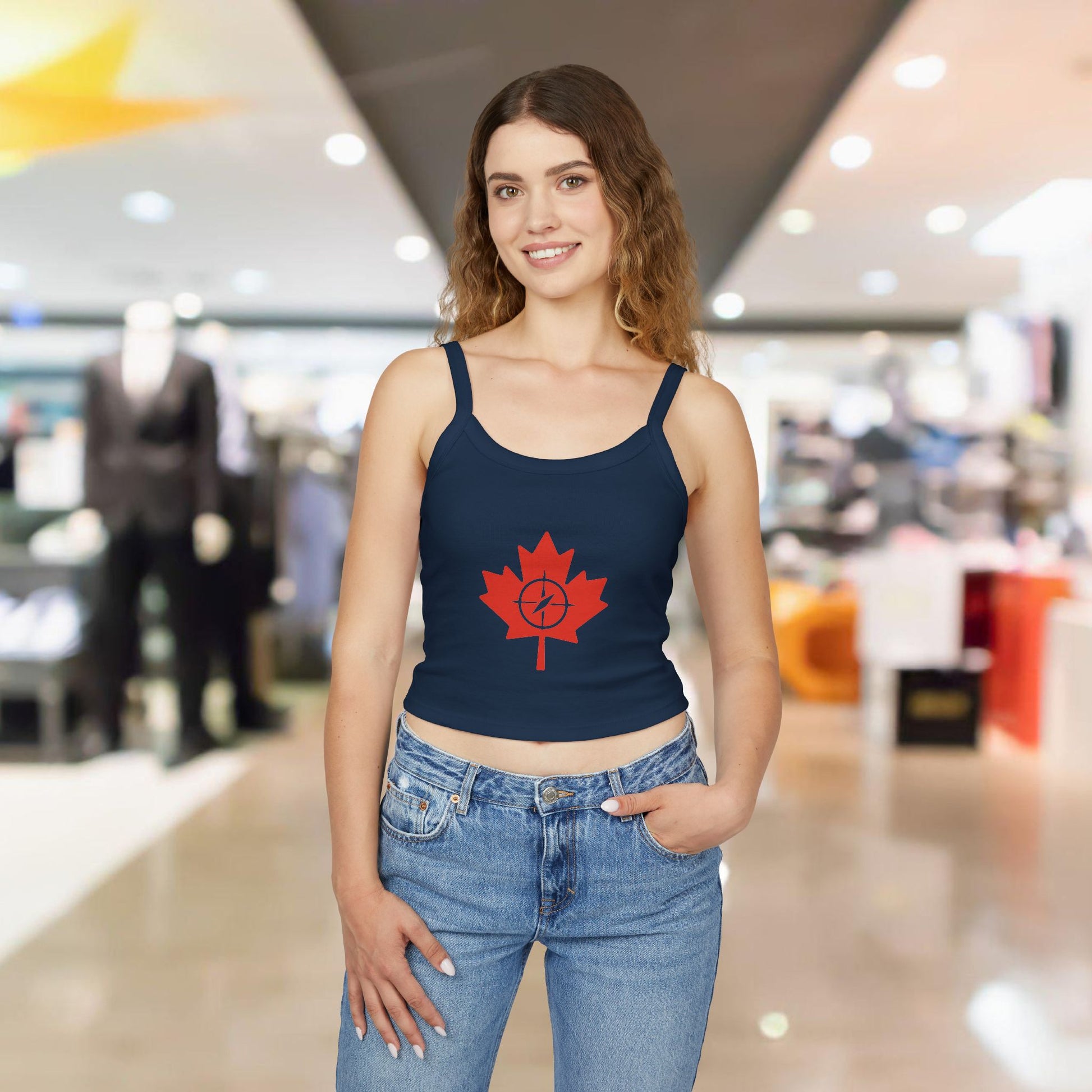 Canadian Leaf Women's Tank Top, Summer Shirt - OneLoveCanada