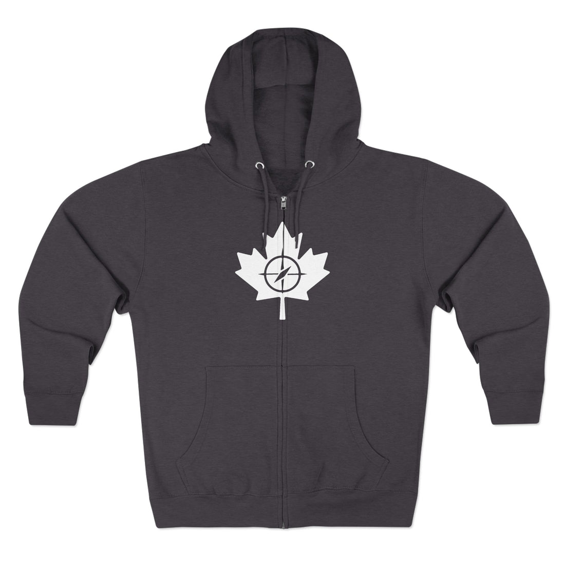 Cozy Canada Maple Leaf Zip Hoodie, Unisex Hoodie for Casual - OneLoveCanada