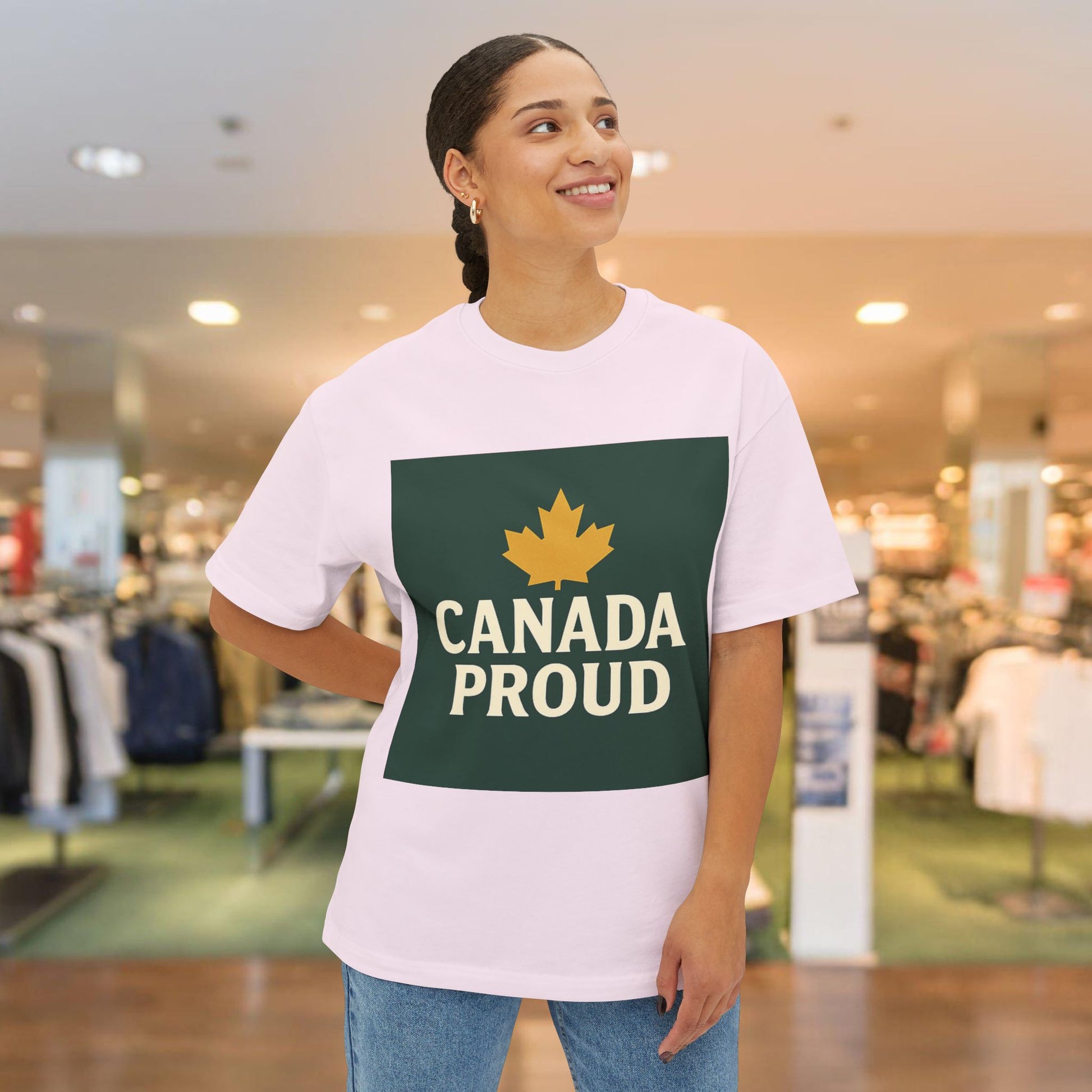 Canada Proud Unisex Oversized Tee - Comfortable Pride Shirt, Casual Wear - OneLoveCanada